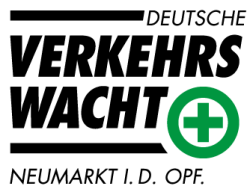 Logo der Kreisverkehrswacht Neumarkt mit grünem Kreis und weißem Pluszeichen auf transparenten Hintergrund.